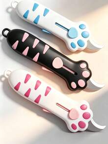 1pc Cute Cat Paw Shaped Multi-Function Craft Knife, Manual Retractable Blade For Safer Use, Lightweight Portable Hand Tool For Paper Cutting, Parcel Opening, DIY Crafts - A - View 10