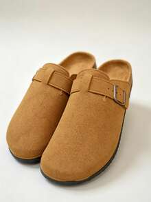 2026 Outdoor Black Unisex All-Season Soft Cork Slippers Casual Slip-On Plus Size - Brown - View 4