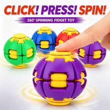 Infinite Rotating Gyro Ball Toy, Finger Press Spin, Cool Appearance, Boredom Relief Toy, Perfect As Classmate Gift, Classroom Prize, Party Favor, Multi-Item Fidget Toy Pack (Random Color And Style) - Multicolor - View 2