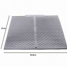 1pc Non-Slip Silicone Kitchen Mat, Silicone Dish Drying Mat, Dishwashing Mat, Silicone Countertop Dishwashing Mat, Coffee Machine Mat, Dishwashing Mat With Built-In Drainage Pipe, Heavy-Duty Countertop Protector, Can Be Used As Sink Countertop Drying Mat, Easy To Clean Non-Slip Heat Resistant Bowl Rack Mat, No Window Sill, Heat Resistant, Dishwasher , Suitable For Kitchen Countertop, Bowl And Utensil Mat, Home Supplies, Drying Mat, Kitchen Utensils, Coffee Equipment, Decorative Style - Multicolor - View 11