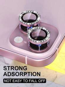 DUTRIEUX 1 Set Camera Lens Protector Film, Compatible With IPhone 18/17/16/15/14/13/12/11 Pro Max, [Anti-Drop] [Compatible With Phone Case] [Easy Installation] Camera Screen Protector Accessory - Pink - View 2