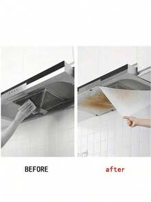 12/24/48pcs Disposable High-Efficiency Oil-Absorbing Smokeless Kitchen Range Hood Filter Paper, Universal Size, With Durable Adhesive Protective Film - A - View 7