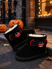 Children's Boots Girls' Shoes Fashionable Comfortable Thermal Lined Warm Winter Snow Boots - Black - View 2
