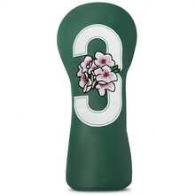 1pc Vintage Style Golf Club Head Cover With Number Marking And Exquisite Floral Embroidery, PU Material, Suitable For Driver, Fairway Wood And Hybrid, Protects Club Head From Scratches And Dust, Premium Golf Accessory - Multicolor - View 7