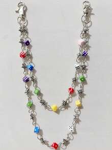 1pc Double Layer Star Design Chain Pants Chain Punk Hip Hop Unisex Waist Chain Pocket Chain Keychain Wallet Chain Luxury Accessory Holiday Gift - Multicolor - View 5