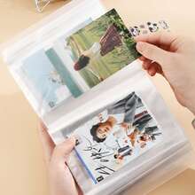 160-Pocket Trading Card Collector Album, 4-Pocket Card Storage Album, Matte PP Cover With Snap Closure, Large Capacity Card Organizer - Transparent - View 6