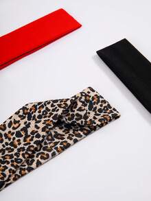 20pcs Leopard Print & Solid Color Sports Yoga Headbands - Multicolor - View 3