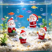 3CM Mini Santa Claus Resin Figurine, Christmas Aquarium Fish Tank Decoration, DIY Micro Landscape Fish Tank Water Scene Decor - Happy Aquarium - View 10