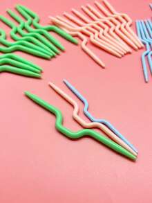 30pcs V-Shaped Cable Knitting Needles, 3 Sizes Set, 10 Packs Total, Fix Loops While Knitting, Create 3D Cable Texture, Beginner-Friendly, Suitable For Sweaters, Scarves, Hats And Other Knitting Projects, Essential Knitting Accessory For Yarn DIY Crafts - V-shaped Crochet Hook 3-piece Set - View 5