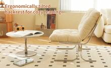 Accent Chair Made Of  With Doors Compact PU Leather Black - Cream - View 5