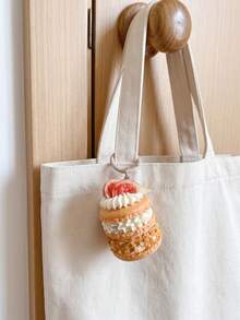 Creative Realistic Macaron Cake Bag Charm Keychain, 3D Shaped Pendant, Novel Gift For Daily Outings And Bag Matching, Perfect For Friends, Family, Couples, Besties, And Holiday Gifts - Multicolor - View 8