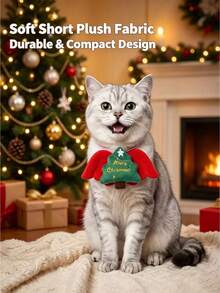 Christmas Pet Collar Cute Plush Decoration, Adjustable Elastic Lanyard, Cat And Dog Holiday Decorative Accessory - Multicolor - View 3