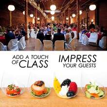 4 Inch Teardrop Shaped Mini Appetizer Plates, Dessert Spoons, Dessert Cups, Reusable Mini Dessert And Appetizer Plates, Small Plates, Suitable For Desserts, Cakes, Sundaes, Puddings, Cold Drinks, Snacks, Fruits, Ice Cream, Catering, Yogurt, Storage, Salad Dressing Cups, Condiment Containers, Wedding Parties - Transparent - View 10