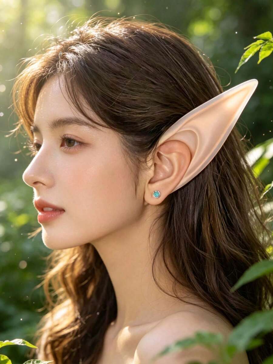 2pcs/Set Fairy Ear Accessories, Stage Performance Outfit Decor, Cosplay, Halloween, Anime Party Costume Masquerade Accessories, Christmas Cosplay Vampire Elf Ears Costume Props, Suitable For Holiday Dress-Up, Party, Halloween, Christmas - Elf Ears - View 1