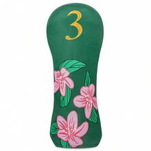 1PC Exquisite Golf Hybrid Headcover With Floral Embroidery. Made Of PU Material, It Shields Golf Club Head Against Scratches And Dust, Practical Accessory For Daily Golf Use. - Multicolor - View 15