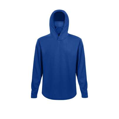 Men's Sun Protection Performance Hoodie Shirt, Lightweight Moisture Wicking Long Sleeve Outdoor Top For Fishing, Hiking, Running & Travel