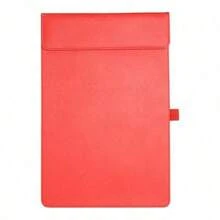 1pc A4 Leather Clipboard Meeting Pad Office Supplies A4 Folder Gold Foil Signature Board - Multi - View 10