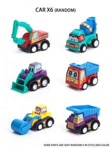 Mini Toy Car Set, Construction/Fire/City Service Car (Random Color), With Storage Box, Birthday/Christmas Gift For Boys & Girls - Multicolor - View 8
