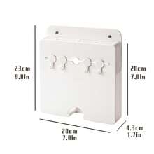 1pc Kitchen Knife Rack, Wall-Mounted Knife Holder, 7 Slots, Under Cabinet Kitchen Knife Storage - White - View 4