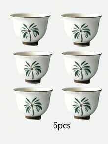 1/2/4/6 piezas Tazas de té de cerámica pintadas a mano, tazas de té vintage para el hogar y los invitados, tazas de té Kung Fu, tazas de té negro, tazas de agua, tazas de espresso, tazas de regalo, adecuadas para uso diario, reuniones, fiestas - Multicolor - Ver 12