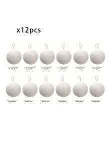 1/12pcs Creative Christmas Snowball Hanging Ornaments, Christmas Tree Hanging Snowball Wedding Ceiling Decoration Pure White Foam Ball Holiday Decor, Christmas Decoration White Foam Christmas Tree Ornament Arrangement - Multi-color - View 12