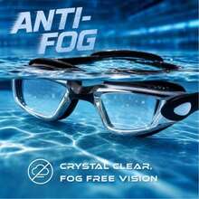 One Pair Of High-Definition Waterproof And Anti-Fog Swimming Goggles, With Earplugs, Unisex, Large Frame Electroplated, Swimming Gear - Quick-Adjustable Silicone Strap Suitable For Pool, Beach And Other Summer Recreational Activities. - 1 - View 4