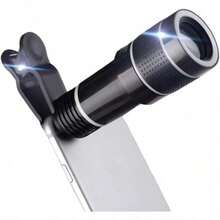 1pc Universal 8X/12X/20X Telephoto Lens Accessory, Clip-On Telephoto Lens, Suitable For Single Camera Lens, High Definition Photography Zoom Lens, Phone Camera Zoom Lens With Phone Clip (Not Suitable For Dual Camera And Triple Camera Configurations) - Multicolor - View 7