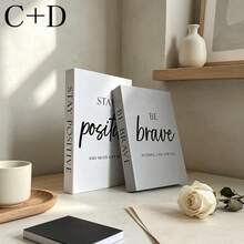 Light Luxury Minimalist Prop Books Living Room Bookshelf Photography Background Fake Book Decor 1/2/3pcs - Decor Book - View 9