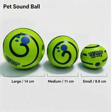 1pc Large Wobbling Dog Toy Ball, Makes Funny Rattling Sound When Shaken, Squeaky Dog Toy Ball, Teething Ball, Training Teeth Cleaning Ball, Suitable For Indoor And Outdoor Use, Gift For Medium And Large Dogs - Multicolor - View 2