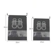 5pcs Non-Woven Fabric Shoe Bags, Travel Dust-Proof Drawstring Bags, Suitable For Clothes And Shoes, Home Seasonal Shoe Storage Drawstring Bags - Drawstring - View 7