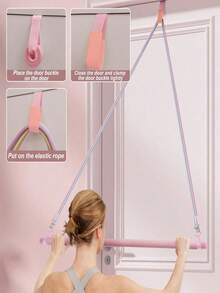 11-Piece Resistance Band Set, Muscle Strengthening Home Chest Training Equipment, Suitable For Men And Women - Pink - View 7