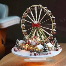 1pc 2D Acrylic Ferris Wheel Decorative Sign Ornament, Acrylic Home Desktop Decor, Living Room Bedroom Holiday Decoration, Suitable For Home Decor, Birthday, Christmas, Graduation Ceremony, Bridal Shower, Wedding, Anniversary Party Supplies And Room Decoration - A - View 3