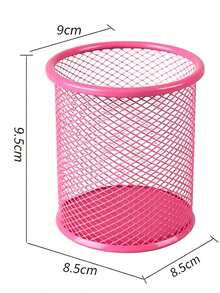 1pc Hollow Mesh Pen Holder Storage Box, Minimalist Multi-Functional Stationery Organizer, Suitable For School Supplies, Office Use, Student School, Back To School Season And Learning Supplies - Multi-color Style - View 7