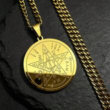 Stainless Steel Chain Necklace Unisex Star David Jewelry - Pendant Necklace - View 2