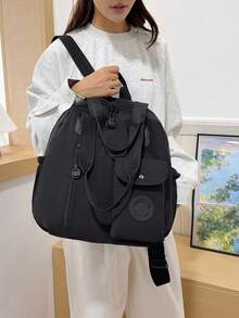 New Fashion Casual College Style Handbag Shoulder Bag Backpack Large Capacity 3-In-1 Bag - Multicolor - View 7