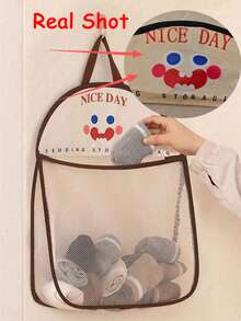 Hanging Mesh Storage Bag, Polyester Breathable Washable Storage Bag, Wall-Mounted Underwear & Socks Organizer, Bedroom, Home Kitchen Storage Bag, Wardrobe Organizer, Dorm Essential, Christmas & Halloween Storage Bag - Multicolor - View 9