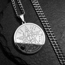 Stainless Steel Chain Necklace Unisex Star David Jewelry - Pendant Necklace - View 3