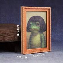 1pc Funny Frog Shaped Refrigerator Magnet, Green Frog Design, Fashion Style, Modern Kitchen Decor, Durable Wooden Structure, Suitable For Refrigerator - 3D Stereo - View 9