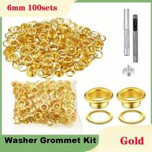 100pcs 6/8/10mm Metal Eyelets, Mixed Patterns, Includes Eyelet Punch Tool Set, Suitable For DIY Leather Crafts, Shoes, Bags, Clothing, Belts, Hats And Other Accessories - Multicolor - View 11
