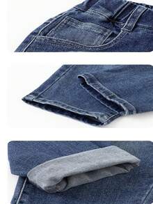 Celana Panjang Denim Longgar Gaya Baru untuk Anak Laki-laki Tween, Musim Semi, Gugur dan Dingin - Light Wash - View 8