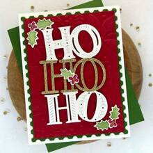 1pc Santa Claus "HOHOHO" Metal Embossing Mold Set - DIY Embossing Tool For Handmade Greeting Cards, Scrapbooking, Holiday Decor - Christmas - View 4