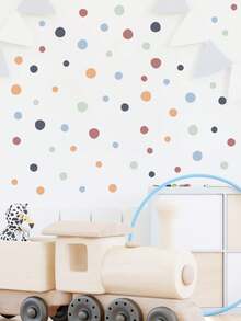 1pc Asymmetrical Round Wall Sticker - Multiple Styles - View 2