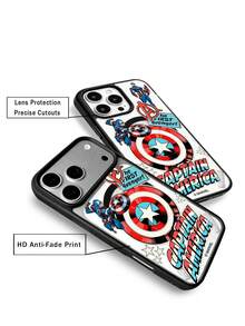 Miniso Marvel Spider Man Iron Man Superhero Phone Case With Wireless Magnetic Charging Function, Soft Rubber Phone Case, Holiday Gift, Anti Slip, Anti Drop, Anti Fingerprint Phone Case Apple 17 17Air 17Pro 17ProMax 11 12 13 14 15 16Pro 16ProMax 14Plus 15Plus 16Plus 16Pro 16ProMax For S22, S23, S24plus, S25,Samsung S26ultra Halloween Holiday Gifts - Black - View 4