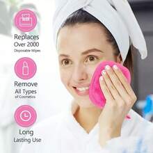 1 buah Kain Pembersih Makeup Lembut yang Dapat Dicuci, Desain Pinggiran, Kapas Makeup yang Dapat Digunakan Kembali, Alat Perawatan Kulit yang Lembut, Cocok untuk Pesta Liburan Natal dan Pembersihan Wajah Sehari-hari - MultiWarna - View 6