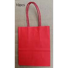 1/10PCS Small Kraft Paper Gift Bags, Multiple Colors Available, With Handle And Foldable Design, Reusable, Available, With Handle And Foldable Design, Reusabl…Suitable For Business Events, Birthday Gift Packaging And Multi-Pur - Multi-color - View 15