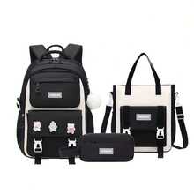 1 Set Girl Style Large Capacity Backpack 3 Pieces Set: Backpack + Tutoring Bag + Pencil Case School Bag - Sets - View 12