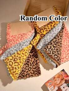 Vintage Double-Sided Leopard Print Cleaning Cloth, Table Wipe, Kitchen Rag, Microfiber Scrubbing Pad, High Absorbency, Easy Care, Thick Soft Coral Fleece Travel Hand Towel, Suitable For Home And Restaurant Decor, Kitchen Cleaning Tool - Multicolor - View 12