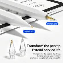 Juego de puntas de metal de repuesto para Apple Pencil, puntas de lápiz resistentes al desgaste - Multicolor - Ver 5