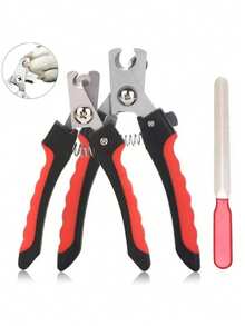 Pet Nail Clippers, Large Dog Nail Clippers, Multi-Function Teddy Cat Stainless Steel Nail Clippers - A - View 1