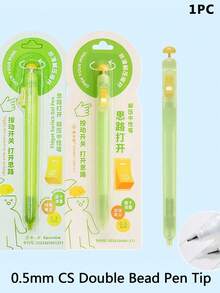 1支壓力釋放可按壓式凝膠筆，考試準備專用－指尖壓力釋放可按壓式凝膠筆，0.5mm順滑書寫，緩解焦慮學習文具，快乾墨水，Ins風練習筆，適合國中與高中生，書寫放鬆輔助工具｜時尚筆身設計｜耐用塑膠筆桿 - 彩色 - 查看 17